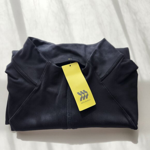 All In Motion Womens Jacket 1/2 Zip Pullover Long Sleeve Top 4X Black NWT - Picture 10 of 11